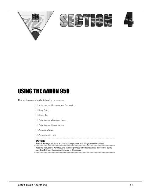 Aaron Bovie 950 User Manual - Med-E-Quip Locators