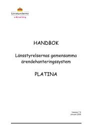 Handbok fÃ¶r Platina, version 7 - LÃ¤nsstyrelsen i Stockholms lÃ¤n
