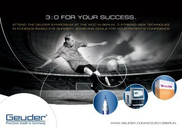 3 : 0 FOR YOUR SUCCESS. - Geuder.de