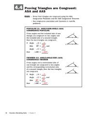 4.4 Proving Triangles are Congruent: ASA & AAS