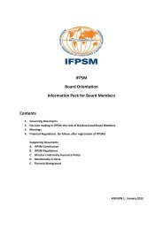 IFPSM Board Orientation Information Pack for Board Members ...