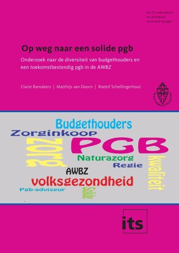 "Op weg naar een solide pgb" PDF document - Rijksoverheid.nl