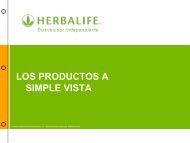 LOS PRODUCTOS A SIMPLE VISTA - myherbalife.com