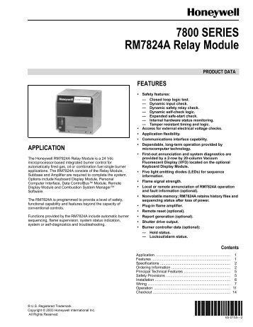 65-0155-2 - 7800 SERIES RM7824A Relay Module - Honeywell