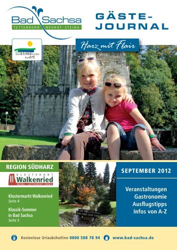 Gästejournal September 2012 (PDF) - Samtgemeinde Walkenried