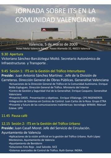 jornada sobre its en la comunidad valenciana - Tecnimed