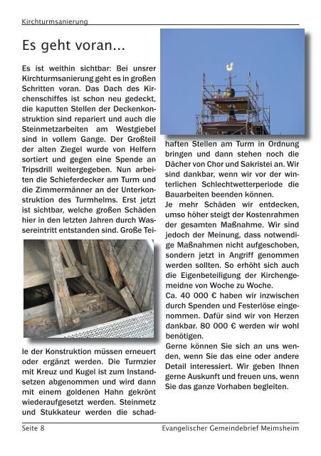 Gemeindebrief Herbst 2009.indd - Evangelische Kirchengemeinde ...