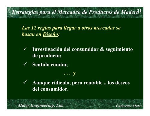 Estrategias para el Mercadeo de Productos de Madera