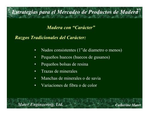 Estrategias para el Mercadeo de Productos de Madera