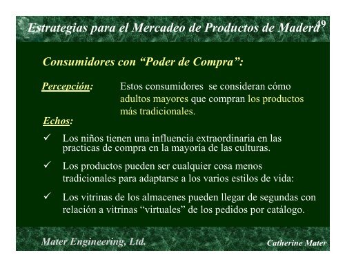 Estrategias para el Mercadeo de Productos de Madera