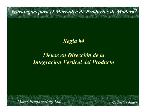 Estrategias para el Mercadeo de Productos de Madera