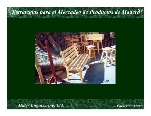 Estrategias para el Mercadeo de Productos de Madera