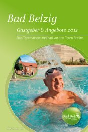 Gastgeber & Angebote 2012 - Luftkurort Belzig