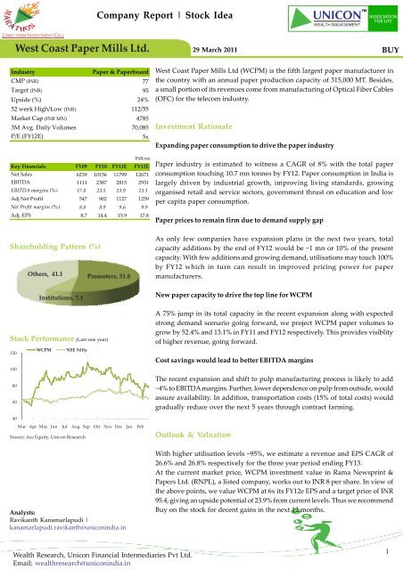 The West Coast Paper Mills Ltd. 123.pmd - Unicon