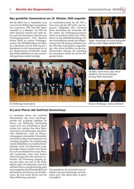 Gemeindezeitung 5 / 2009 (1,67 MB) - Gemeinde Wilhering
