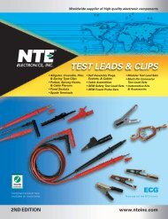 Test Leads & Clips 2010 Catalog (PDF) - NTE Electronics