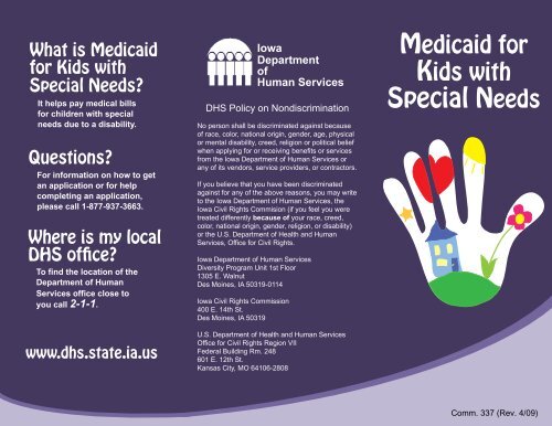 Medicaid for Kids with Special Needs - Iowa Department of Human ...