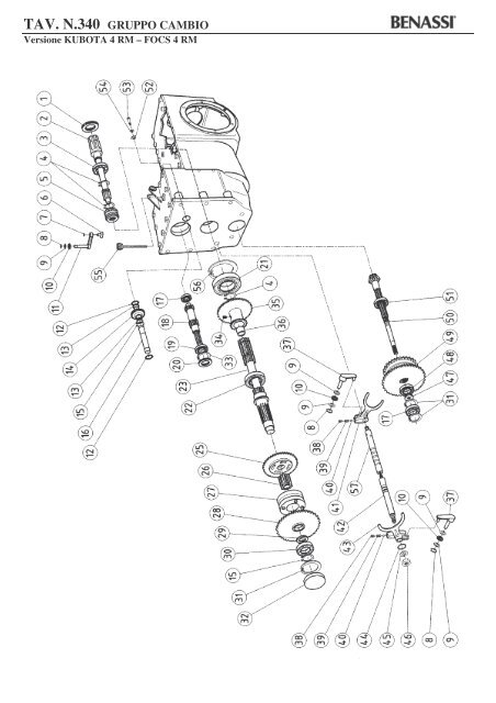 tav. n.340 gruppo cambio - Benassi.Eu