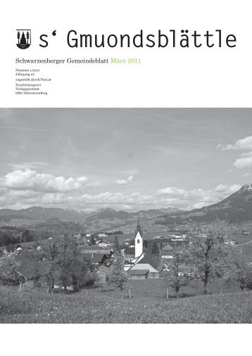 s' Gmuondsblättle - Aktuelles - Gemeinde Schwarzenberg