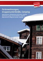 Ferienwohnungen, Gruppenunterkünfte, Camping - Obergoms