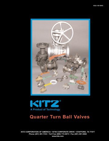 Quarter Turn Steel Ball Valves -- Kitz - Associated Valve