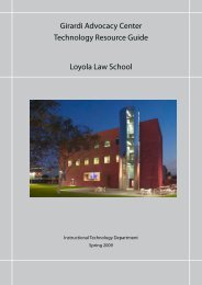 Facilities - My LLS - Loyola Law School