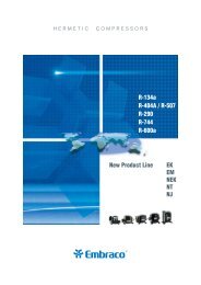 New Product Line EK EM NEK NT NJ R-134a R-404A / R-507 R-290 ...