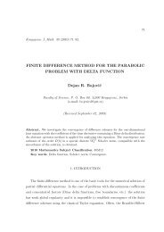 Finite difference method for the parabolic problem with delta function