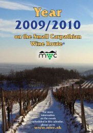 on the Small Carpathian Wine RouteÂ® - MalokarpatskÃ¡ vÃ­nna cesta
