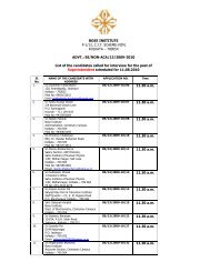 700054 ADVT.: BI/NON-ACA/13/2009-2010 List of ... - Bose Institute