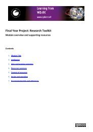 Final Year Project: Research Toolkit