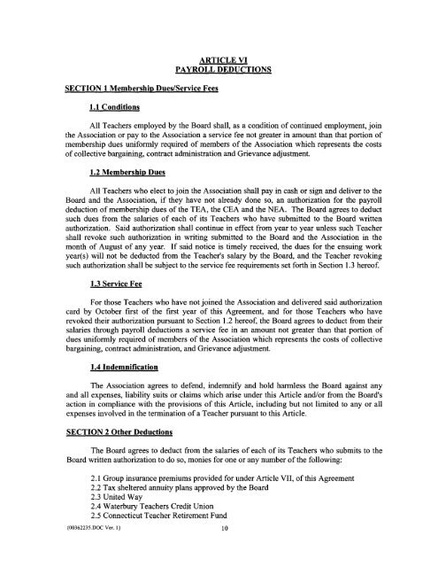 Teacher's Contract and Salary Schedule 2011-2014