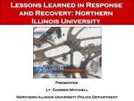 Lessons Learned in Response and Recovery: Northern Illinois ...