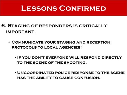 Lessons Learned in Response and Recovery: Northern Illinois ...