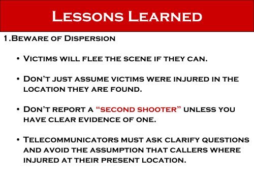 Lessons Learned in Response and Recovery: Northern Illinois ...