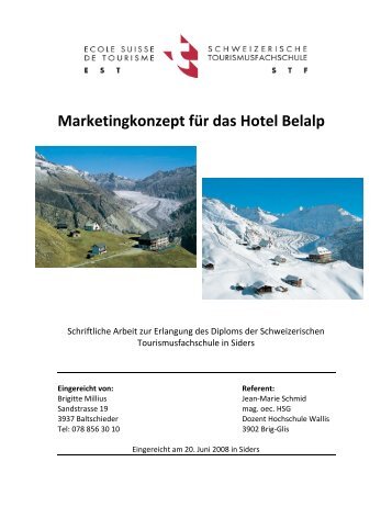 Marketingkonzept für das Hotel Belalp