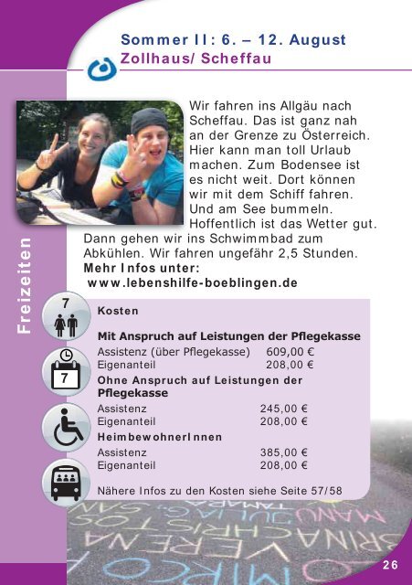 Urlaubs- und Freizeitprogramm 2012 - Lebenshilfe Südschwarzwald