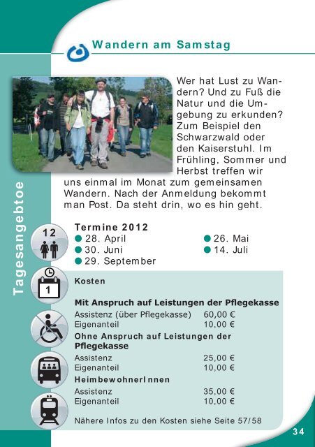 Urlaubs- und Freizeitprogramm 2012 - Lebenshilfe Südschwarzwald