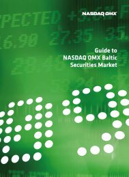 Guide to NASDAQ OMX Baltic Securities Market 2009