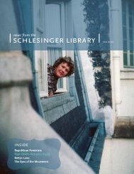 schlesinger library - Radcliffe Institute for Advanced Study - Harvard ...