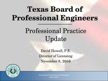Texas Board of Professional Engineers - SEAoT