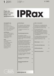 Praxis Des Internationalen Privat Und Verfahrensrechts Www Iprax De