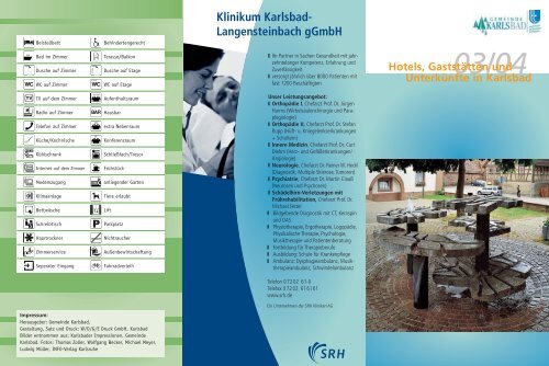 Hotels, Gaststätten und Unterkünfte in Karlsbad - Gemeinde Karlsbad