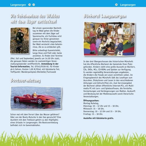 Kinder- und Familienprogramm 2012 - Schwäbischer Bodensee