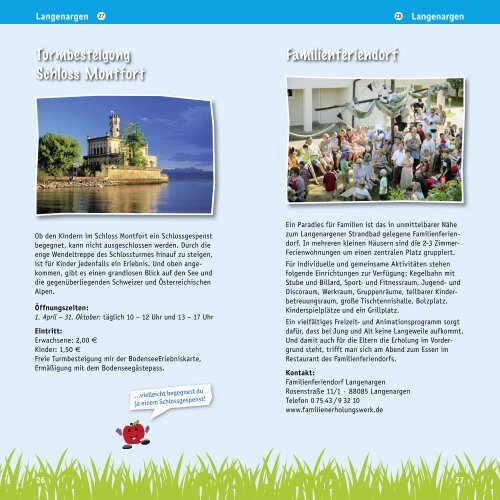 Kinder- und Familienprogramm 2012 - Schwäbischer Bodensee