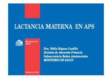 LACTANCIA MATERNA EN APS - Chile Crece Contigo