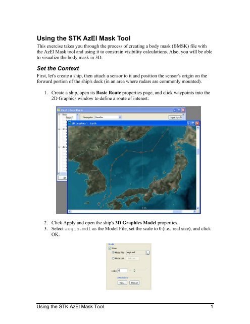 Using the STK AzEl Mask Tool - AGI