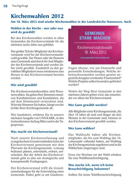 Ausgabe Dezember 2011 bis Februar 2012 - Ev. Kirchengemeinden ...