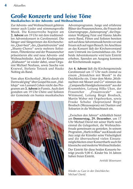 Ausgabe Dezember 2011 bis Februar 2012 - Ev. Kirchengemeinden ...