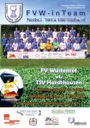 FV Wüstenrot vs. TSV Hardthausen - beim FV Wüstenrot